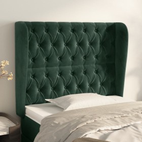 Headboard with dark green velvet ears 93x23x118/128 cm by , Headboards and footboards - Ref: Foro24-3118331, Price: 94,99 €, ...