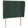 Headboard with dark green velvet ears 93x23x118/128 cm by , Headboards and footboards - Ref: Foro24-3118331, Price: 100,88 €,...