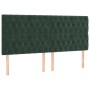 Headboard with LED lights dark green velvet 180x7x118/128 cm by , Headboards and footboards - Ref: Foro24-3122823, Price: 164...