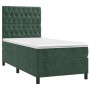 Box spring bed with mattress and LED dark green velvet 90x200 cm by , Beds and slatted bases - Ref: Foro24-3136284, Price: 36...