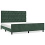 Estructura cama con cabecero terciopelo verde oscuro 180x200 cm de , Camas y somieres - Ref: Foro24-3125955, Precio: 305,28 €...