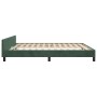 Estructura cama con cabecero terciopelo verde oscuro 180x200 cm de , Camas y somieres - Ref: Foro24-3125955, Precio: 305,28 €...