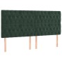 Estructura cama con cabecero terciopelo verde oscuro 180x200 cm de , Camas y somieres - Ref: Foro24-3125955, Precio: 305,28 €...