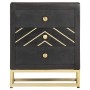 Solid black and gold mango wood nightstand 40x30x50cm by vidaXL, Nightstands - Ref: Foro24-286517, Price: 155,90 €, Discount: %