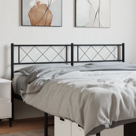 Black metal headboard 135 cm by , Headboards and footboards - Ref: Foro24-372309, Price: 32,99 €, Discount: %