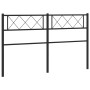 Cabecero de metal negro 135 cm de , Cabeceros y pies de cama - Ref: Foro24-372309, Precio: 32,99 €, Descuento: %