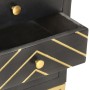 Solid black and gold mango wood nightstand 40x30x50cm by vidaXL, Nightstands - Ref: Foro24-286517, Price: 155,90 €, Discount: %