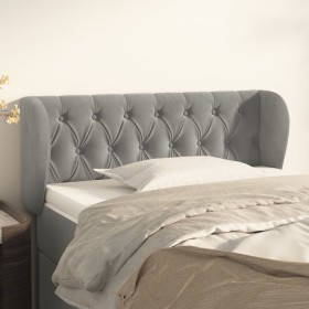 Light gray velvet headboard 103x23x78/88 cm by , Headboards and footboards - Ref: Foro24-3117522, Price: 68,09 €, Discount: %