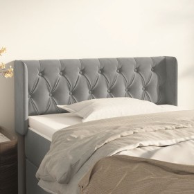 Light gray velvet headboard 103x16x78/88 cm by , Headboards and footboards - Ref: Foro24-3119146, Price: 69,77 €, Discount: %