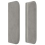 Cabecero de terciopelo gris claro 103x16x78/88 cm de , Cabeceros y pies de cama - Ref: Foro24-3119146, Precio: 69,90 €, Descu...