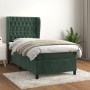 Cama box spring con colchón terciopelo verde oscuro 90x190 cm de , Camas y somieres - Ref: Foro24-3129366, Precio: 374,60 €, ...