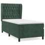 Cama box spring con colchón terciopelo verde oscuro 90x190 cm de , Camas y somieres - Ref: Foro24-3129366, Precio: 374,60 €, ...