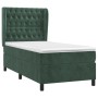 Cama box spring con colchón terciopelo verde oscuro 90x190 cm de , Camas y somieres - Ref: Foro24-3129366, Precio: 374,60 €, ...