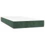 Box spring bed with dark green velvet mattress 90x190 cm by , Beds and slatted bases - Ref: Foro24-3129366, Price: 374,60 €, ...