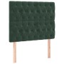 Box spring bed with dark green velvet mattress 90x190 cm by , Beds and slatted bases - Ref: Foro24-3129366, Price: 374,60 €, ...