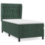 Cama box spring con colchón terciopelo verde oscuro 90x200 cm de , Camas y somieres - Ref: Foro24-3129372, Precio: 384,40 €, ...