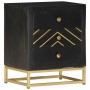 Solid black and gold mango wood nightstand 40x30x50cm by vidaXL, Nightstands - Ref: Foro24-286517, Price: 155,90 €, Discount: %