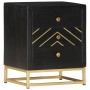 Solid black and gold mango wood nightstand 40x30x50cm by vidaXL, Nightstands - Ref: Foro24-286517, Price: 155,90 €, Discount: %