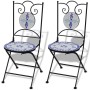 3-piece garden table and chairs set with blue and white mosaic by vidaXL, Garden sets - Ref: Foro24-271771, Price: 223,78 €, ...