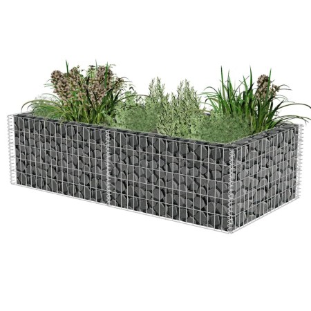 Gabionenpflanzgefäß aus Stahl 180x90x50 cm von vidaXL, Zaunpaneele - Ref: Foro24-141624, Preis: 77,97 €, Rabatt: %