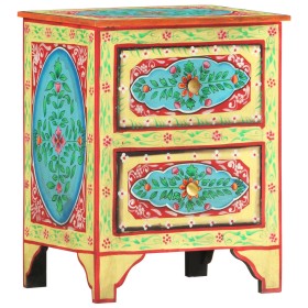 Hand painted bedside table solid mango wood 40x30x50 cm by vidaXL, Nightstands - Ref: Foro24-286158, Price: 156,99 €, Discoun...