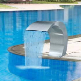 Wasserfallbrunnen aus Edelstahl für Pool 45x30x60 cm von vidaXL, Brunnen und Wasserfälle - Ref: Foro24-41685, Preis: 210,25 €...