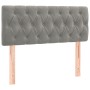 Light gray velvet headboard 100x7x78/88 cm by , Headboards and footboards - Ref: Foro24-346334, Price: 65,53 €, Discount: %