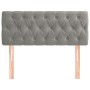 Light gray velvet headboard 100x7x78/88 cm by , Headboards and footboards - Ref: Foro24-346334, Price: 65,53 €, Discount: %