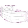 Boxspringbett mit hellgrauer Samtmatratze 100x200 cm von , Betten und Lattenroste - Ref: Foro24-3131123, Preis: 359,39 €, Rab...