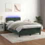 Cama box spring colchón y LED terciopelo verde oscuro 120x200cm de , Camas y somieres - Ref: Foro24-3134576, Precio: 423,44 €...