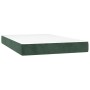 Cama box spring colchón y LED terciopelo verde oscuro 120x200cm de , Camas y somieres - Ref: Foro24-3134576, Precio: 382,99 €...