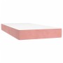 Box spring bed with mattress and LED pink velvet 90x190 cm by , Beds and slatted bases - Ref: Foro24-3134560, Price: 327,84 €...