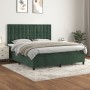 Box spring bed with dark green velvet mattress 180x200 cm by , Beds and slatted bases - Ref: Foro24-3143220, Price: 668,61 €,...