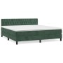 Cama box spring con colchón terciopelo verde oscuro 180x200 cm de , Camas y somieres - Ref: Foro24-3141500, Precio: 541,32 €,...