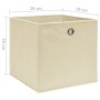 Storage boxes 10 pcs cream non-woven fabric 28x28x28 cm by vidaXL, Storage baskets - Ref: Foro24-325217, Price: 42,31 €, Disc...