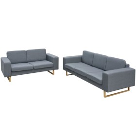 Conjunto de sofás de 2 y 3 plazas gris claro de , Sofás - Ref: Foro24-273815, Precio: 784,32 €, Descuento: %