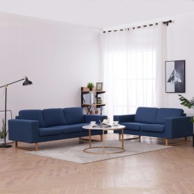 2-teilige Sofagarnitur aus blauem Stoff von , Sofas - Ref: Foro24-276861, Preis: 864,99 €, Rabatt: %