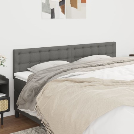 Cabeceros 2 unidades de tela gris oscuro 100x5x78/88 cm de , Cabeceros y pies de cama - Ref: Foro24-346517, Precio: 60,17 €, ...