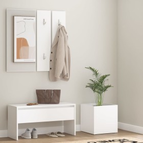 White plywood hallway furniture set by , Wardrobes - Ref: Foro24-3082053, Price: 94,22 €, Discount: %