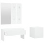 Juego de muebles de recibidor madera contrachapada blanco de , Armarios roperos - Ref: Foro24-3082053, Precio: 93,86 €, Descu...