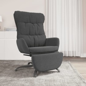 Sillón de relax con reposapiés tela gris oscuro de , Sillones - Ref: Foro24-3097595, Precio: 139,99 €, Descuento: %