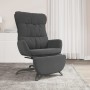 Sillón de relax con reposapiés tela gris oscuro de , Sillones - Ref: Foro24-3097595, Precio: 139,59 €, Descuento: %