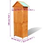 Garden storage cabinet brown 42.5x64x190 cm by vidaXL, Outdoor storage boxes - Ref: Foro24-41650, Price: 152,23 €, Discount: %