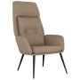 Sillón de relax con taburete tejido de microfibra gris taupe de , Sillones - Ref: Foro24-3097735, Precio: 143,98 €, Descuento: %