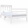 Estructura de cama individual de madera maciza blanco 90x190 cm de , Camas y somieres - Ref: Foro24-3100620, Precio: 103,75 €...