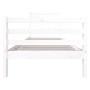 Estructura de cama individual de madera maciza blanco 90x190 cm de , Camas y somieres - Ref: Foro24-3100620, Precio: 103,75 €...