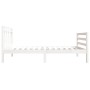 Estructura de cama individual de madera maciza blanco 90x190 cm de , Camas y somieres - Ref: Foro24-3100620, Precio: 103,75 €...