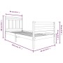 Estructura de cama individual de madera maciza blanco 90x190 cm de , Camas y somieres - Ref: Foro24-3100620, Precio: 103,75 €...