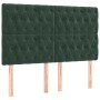 Headboards 4 units of dark green velvet 72x7x78/88 cm by , Headboards and footboards - Ref: Foro24-3116719, Price: 140,75 €, ...