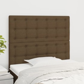 Headboards 2 units of dark brown fabric 100x5x78/88 cm by , Headboards and footboards - Ref: Foro24-3116759, Price: 74,33 €, ...